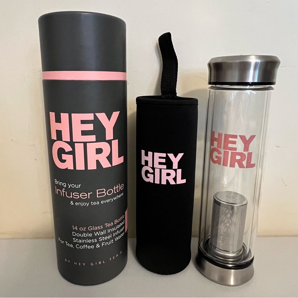 Hey Girl 14oz Glass Infuser Bottle